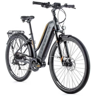 Elektrobicykel - Bicykel s elektropohonom Leader Fox DENVER dámsky 28" 2021, 36V/15Ah | 16.5 " SIVÁ / ORANŽOVÁ