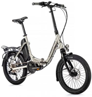 Elektrobicykle - skladací bicykel s elektropohonom Leader Fox HARLAN 20" 36V/14 Ah |  STRIEBORNÁ